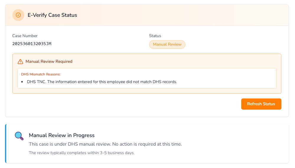 Compliance Management Interface