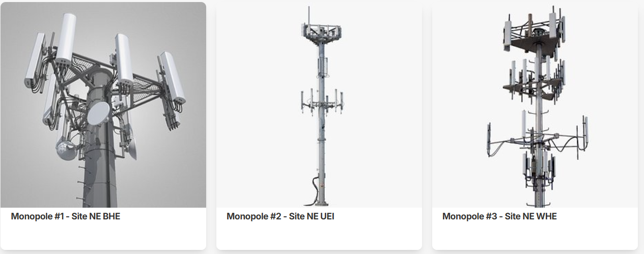 Digital twin model of a cell tower environment